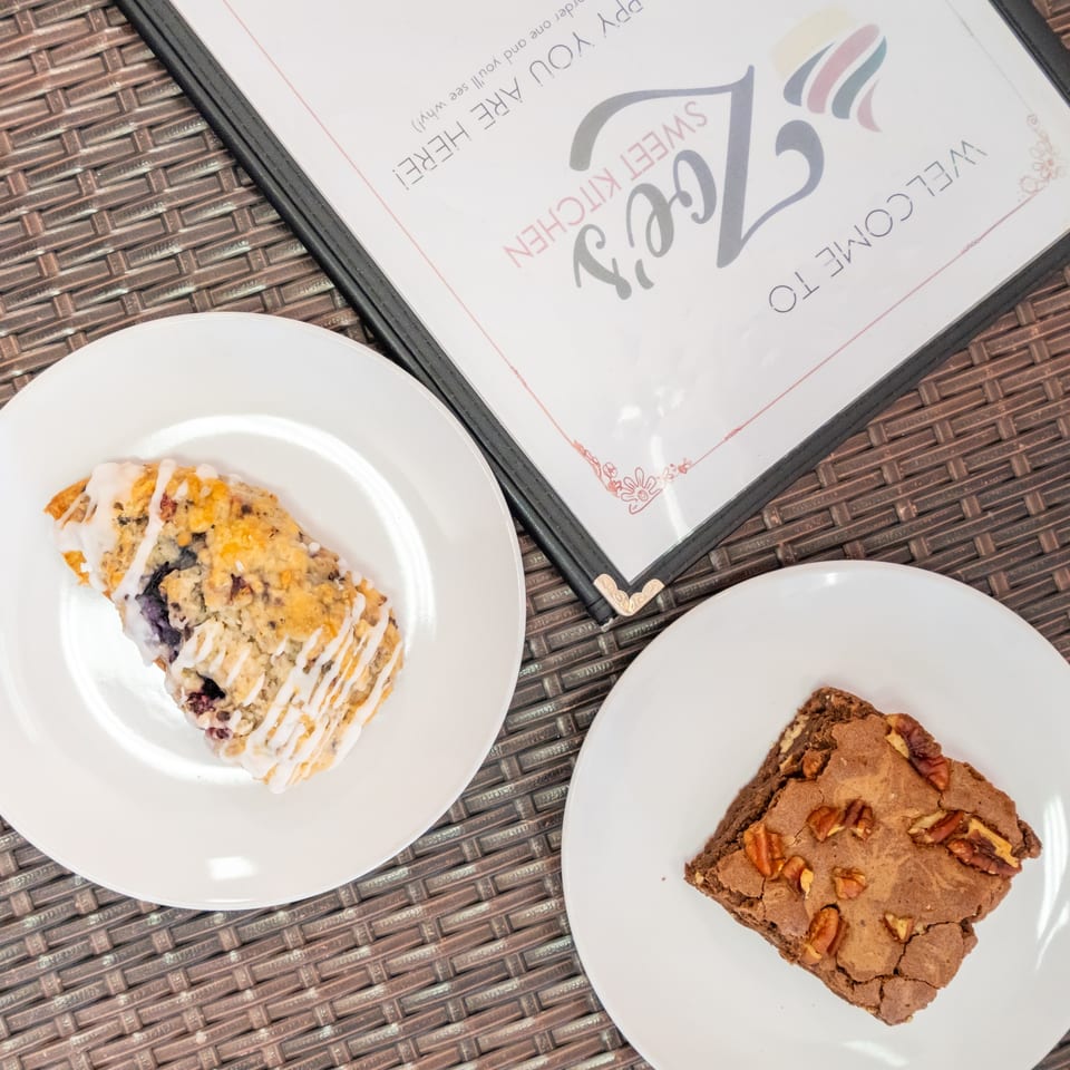 Baked treats served at Zoe's Sweet Kitchen