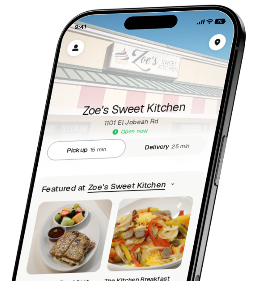 Zoe's Sweet Kitchen app preview