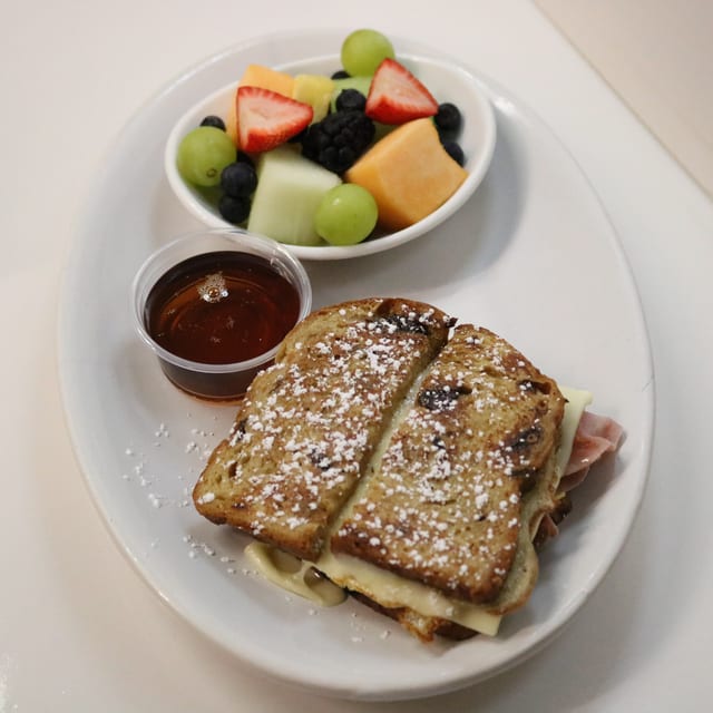Zoe's Sweet Breakfast Sandwich.